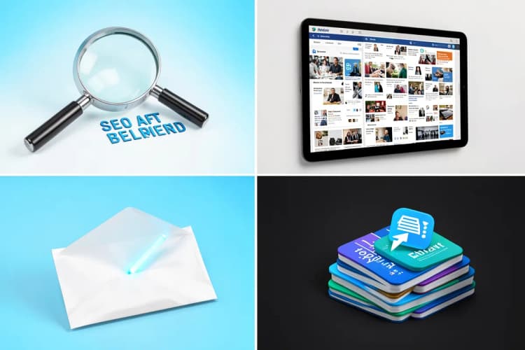 Principais tipos de Marketing Digital: SEO, Mídias Sociais, Email Marketing, Marketing de Conteúdo