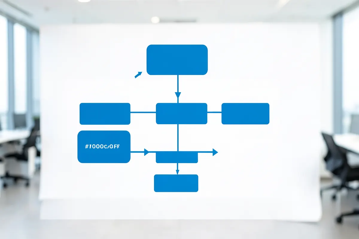 Um diagrama de fluxo mostrando as etapas de gestão de tráfego, com caixas e setas conectadas.