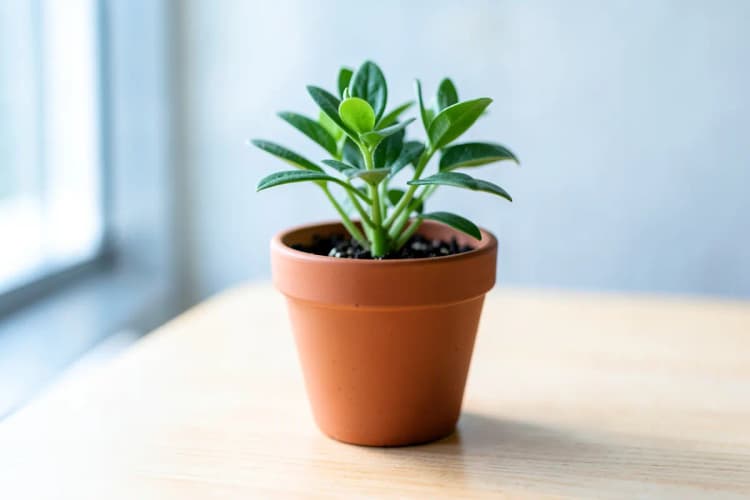 Uma planta crescendo em um vaso, simbolizando crescimento de negócios.